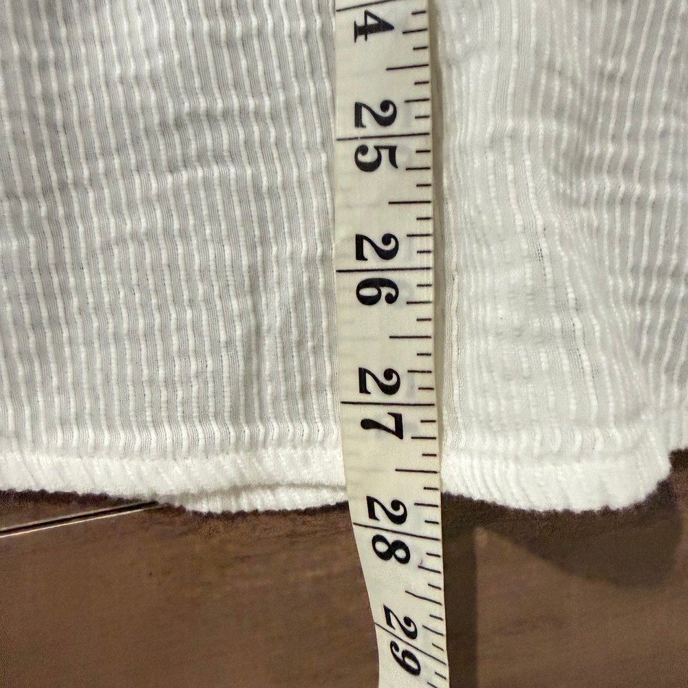 Quince Peasant Blouse Womens Large White Excellent Organic Textured Cotton RK001 - Picture 9 of 9
